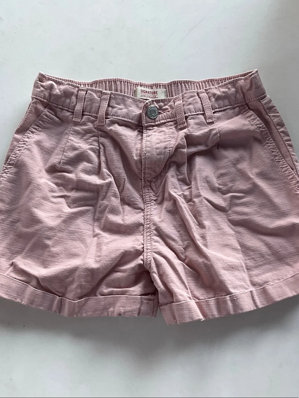 Signature by Levi Strauss Dusty Rose Cotton Twill Shorts